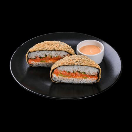 Суши-бургер с лососем (400/20г)