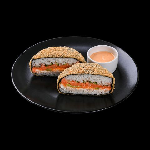 Суши-бургер с лососем (400/20г)