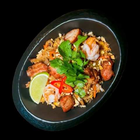 Рисова локшина з куркою та креветками (320/15г)